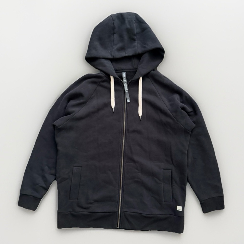 Vuori Restore Oversized Hoodie Women's L Black Casual Long Sleeve Zip Up